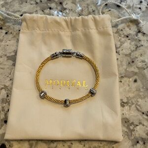 Gold and Silver Cable Bracelet by Modital